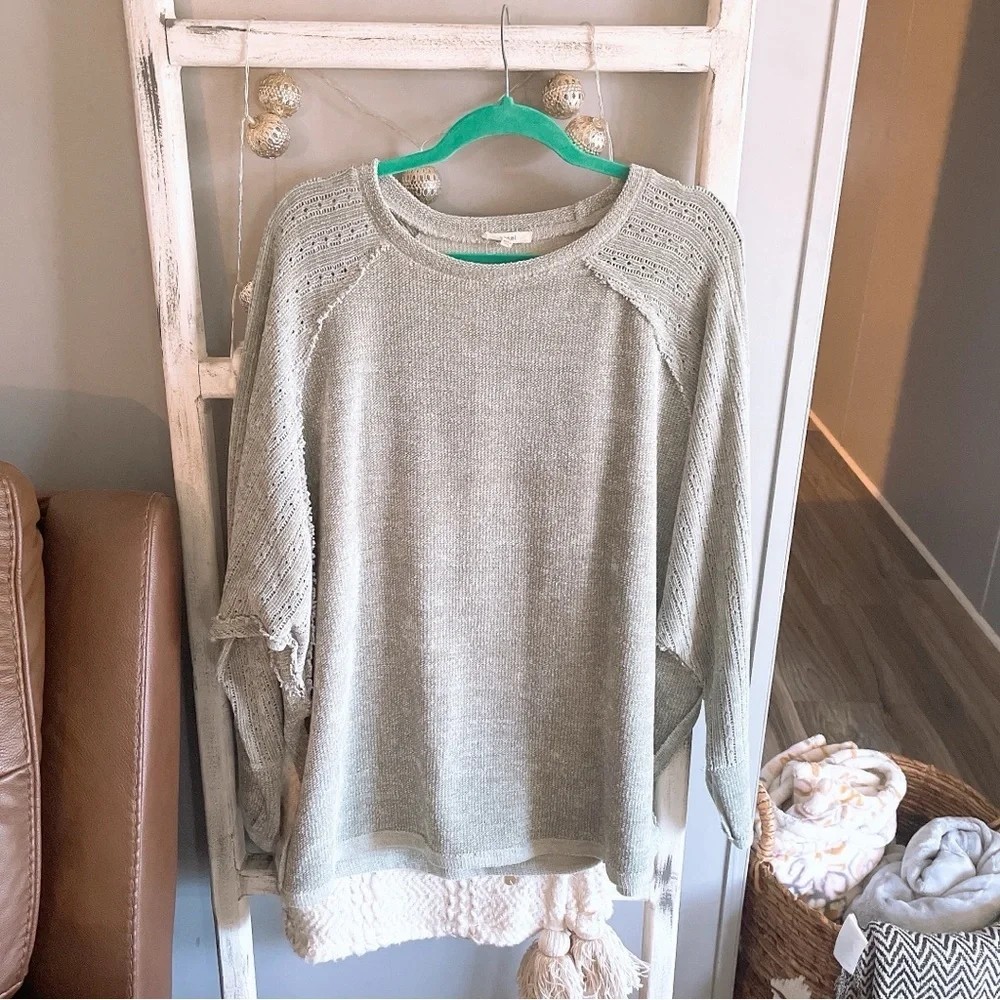 Easel Sage Green Pullover Sweater Size 1X - Picture 1 of 8